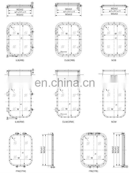 CCS Marine Customized Aluminum Rectangular Fixed Window