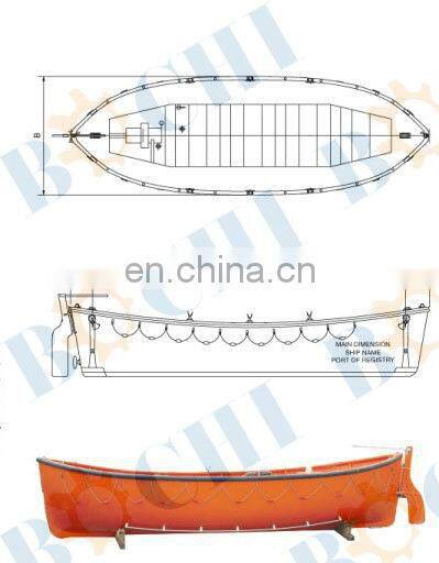 Marine Open Type FRP Life Boat/Rescue Boat