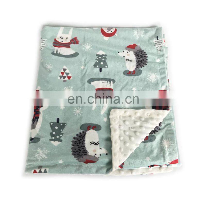 Super Soft Anti-Pilling Polyester Bubble Embossed Blanket Custom Fleece Minky