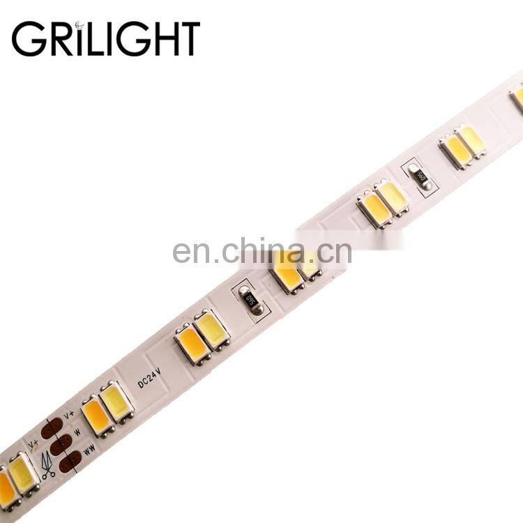 SMD5630 5050 2835 two colors dimmable cct bicolor led strip light