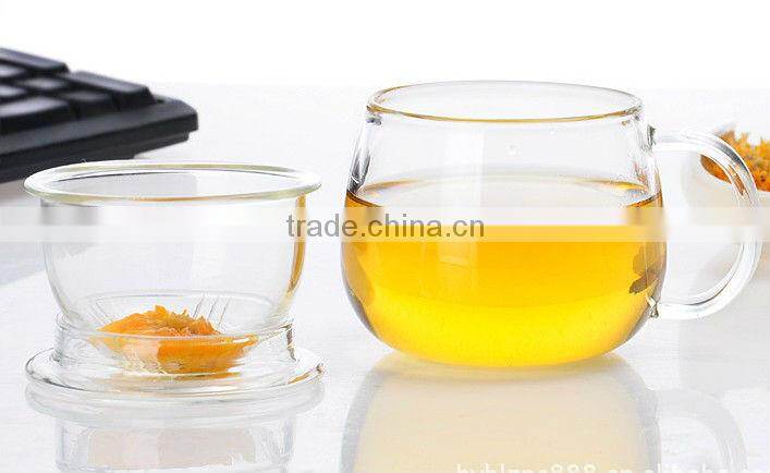 glass tea cup for green or herbal tea