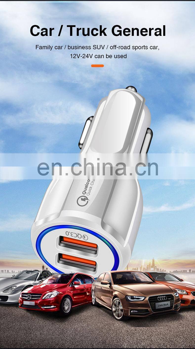 Usb Car Charger Shenzhen 2020 New Arrival Factory Wholesale For Apple Iphone 11/6/7/8 Mobile Phone Qc 3.0 Usb Charger