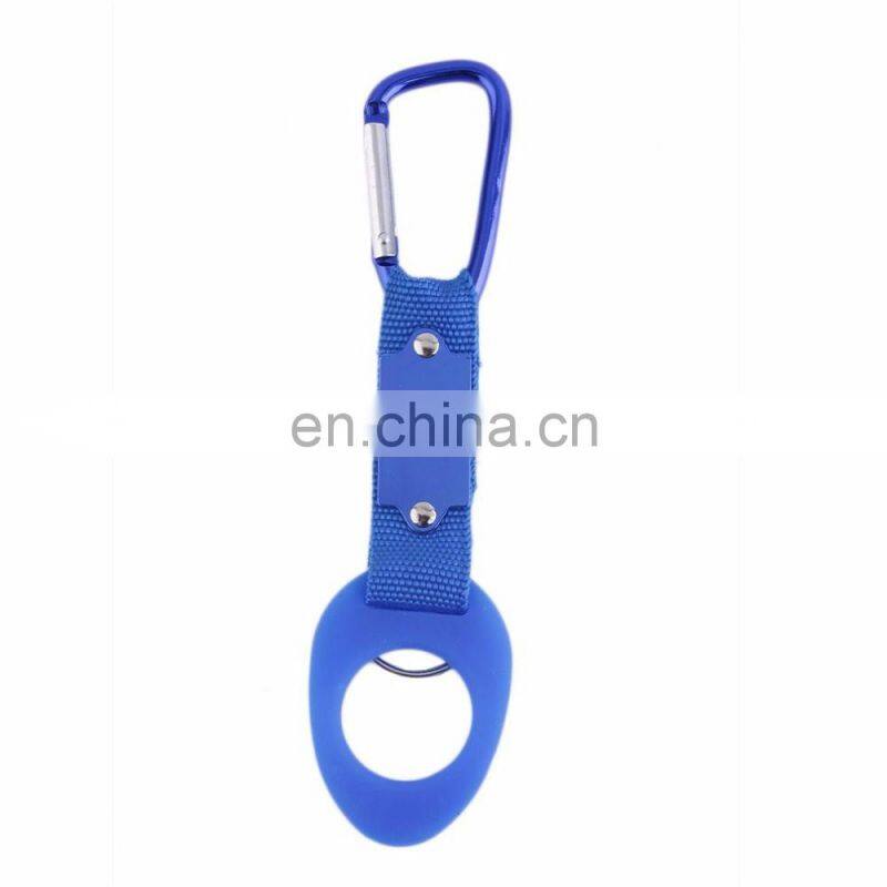 2017 New Carabiner Water Bottle Holder Camping Hiking Aluminum Rubber Buckle Hook high quality