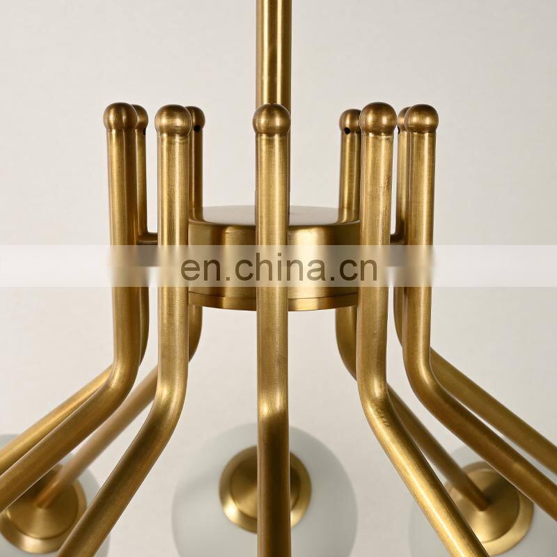 Nordic Design Moonshadow Living Room Pendant Modern Industrial Glass Ball Chandelier