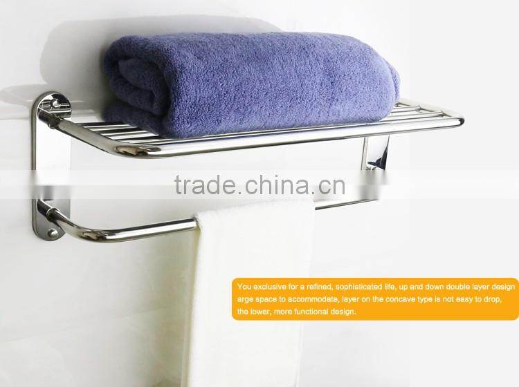 wesda made in china stainless steel shelf towel rack bathroom 8627
