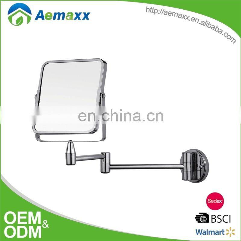 Aemaxx bathroom wall mounted metal square double side makeup mirror