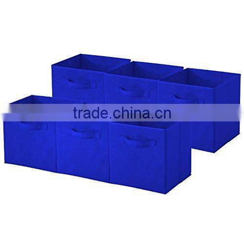 Household Non-woven Foldable Storage Cube Basket Bin set of 6