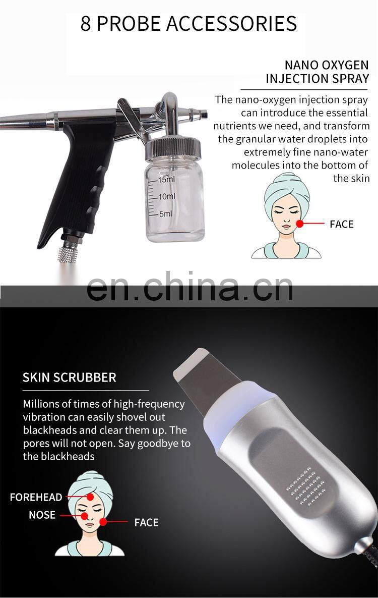 10 IN 1 Comprehensive Facial Massager Beauty Instrument Ion Bubble Cleansing Oxygen Hydration Rejuvenation Skin Care Machine