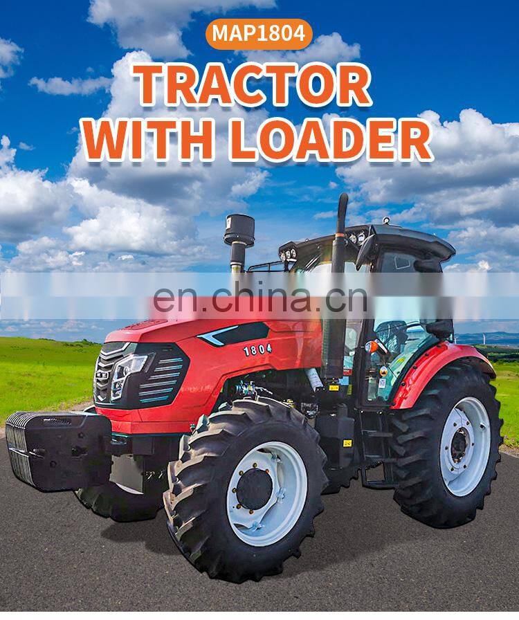 Cheap price new 180HP Farming tractor with front end loader and backhoe for sale