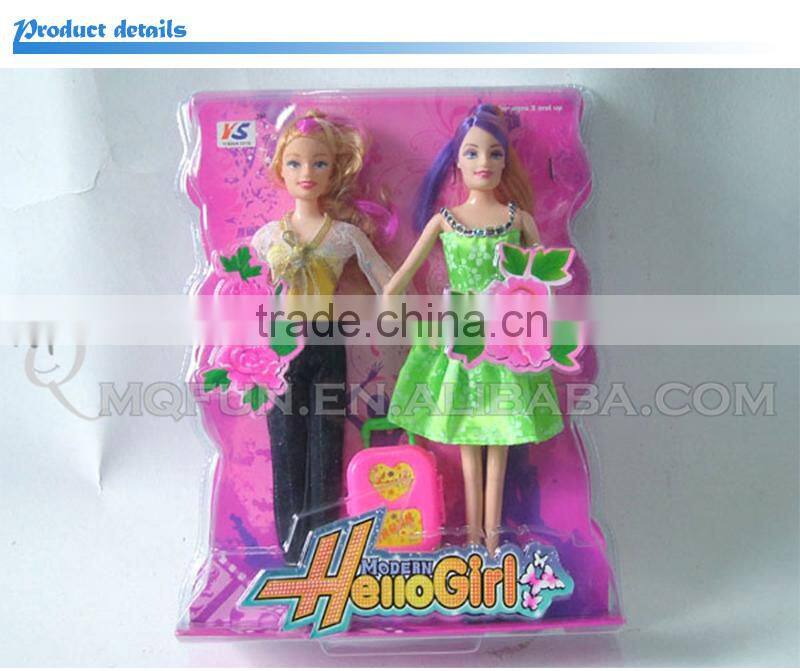 Mini Qute 36 cm 2 IN 1 beautiful America Latex kid fashion Plastic doll decoration model educational toy accessories NO.YS0827-4