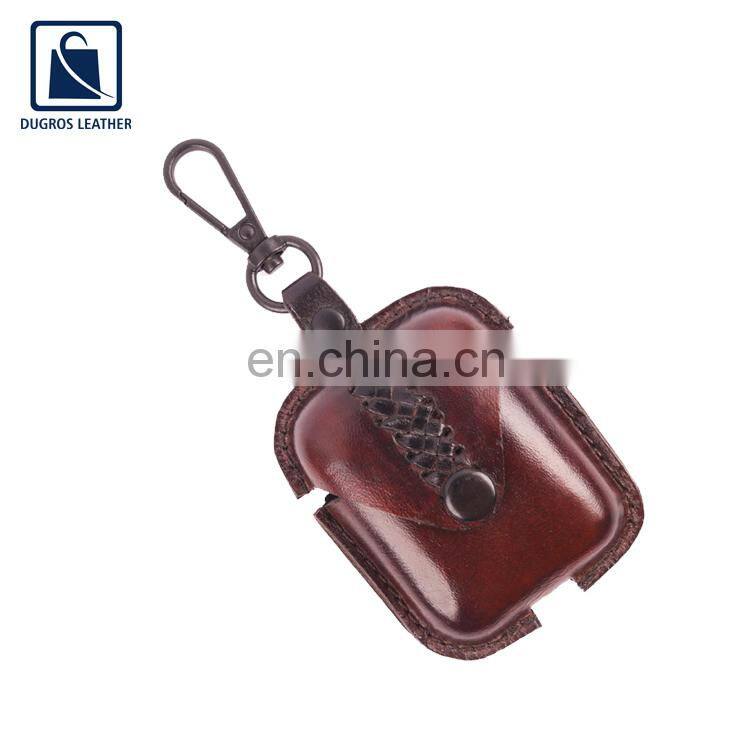 Polyester Lining Material Best Selling Premium Quality Wholesale Genuine Leather Airtag Key Chain at Best Price