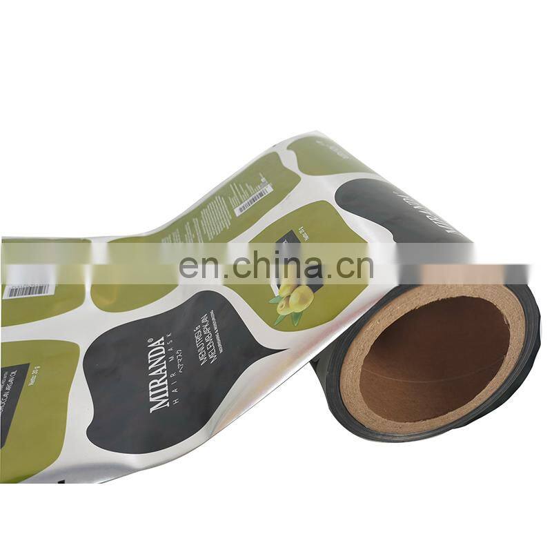 Sealed alum foil cosmetic hair condition liquid masking personal care plant nutrition olive aloe sachet packaging roll film