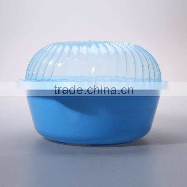 fashion household round shape plastic dewatering sieve with lid
