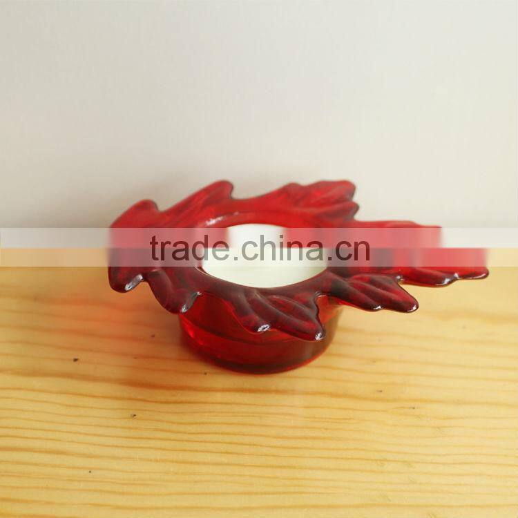 colorful glass candle jars