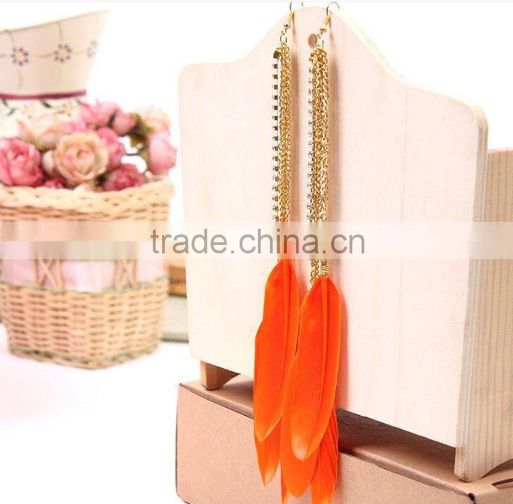 Fashion Feather Tie-in Dress Diamond Earrings