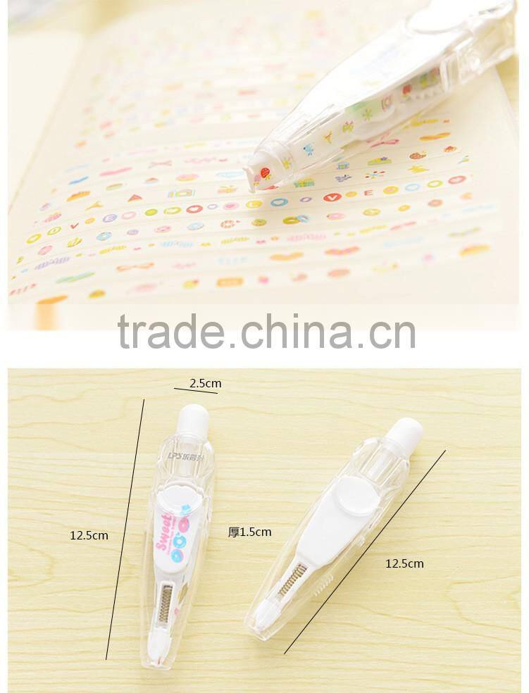Creative stationery lovely lace decorative tape printing push Correction Tape it has sweet look will be various style when use