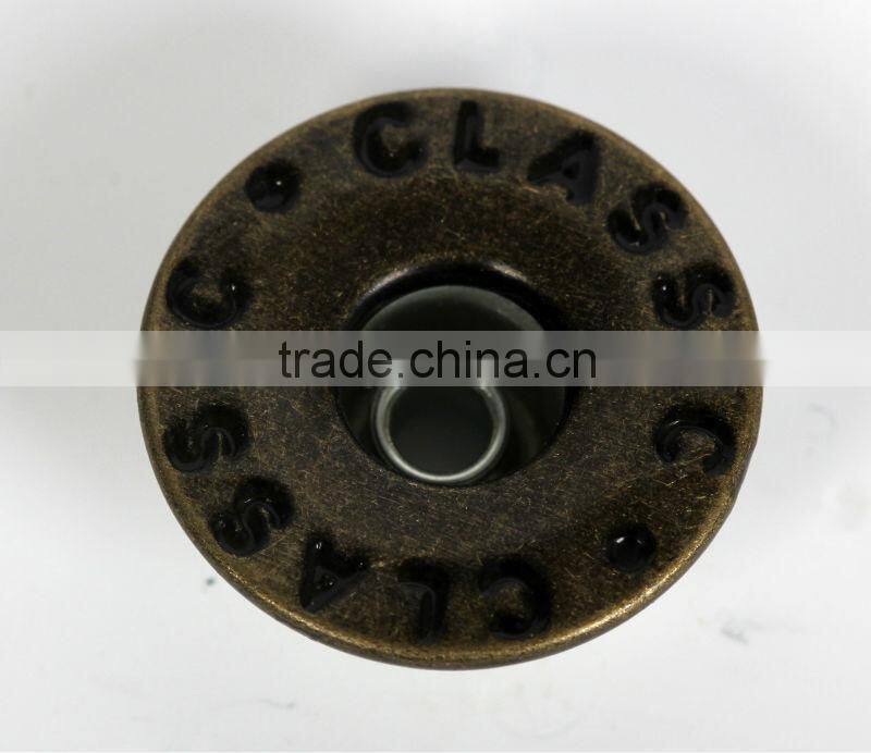 metal jeans button
