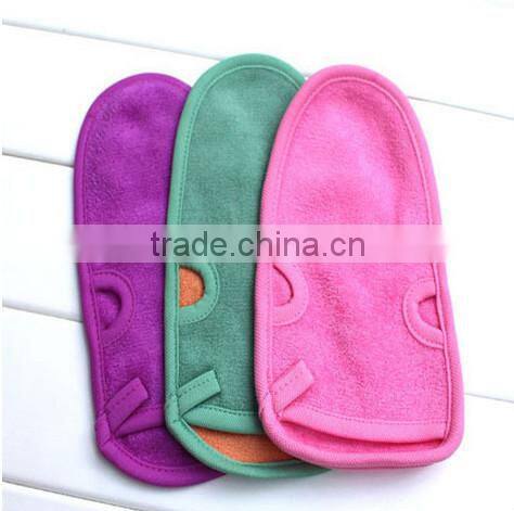 Hot Sale Exfoliating Nature Hemp Bath Gloves For Bathroom