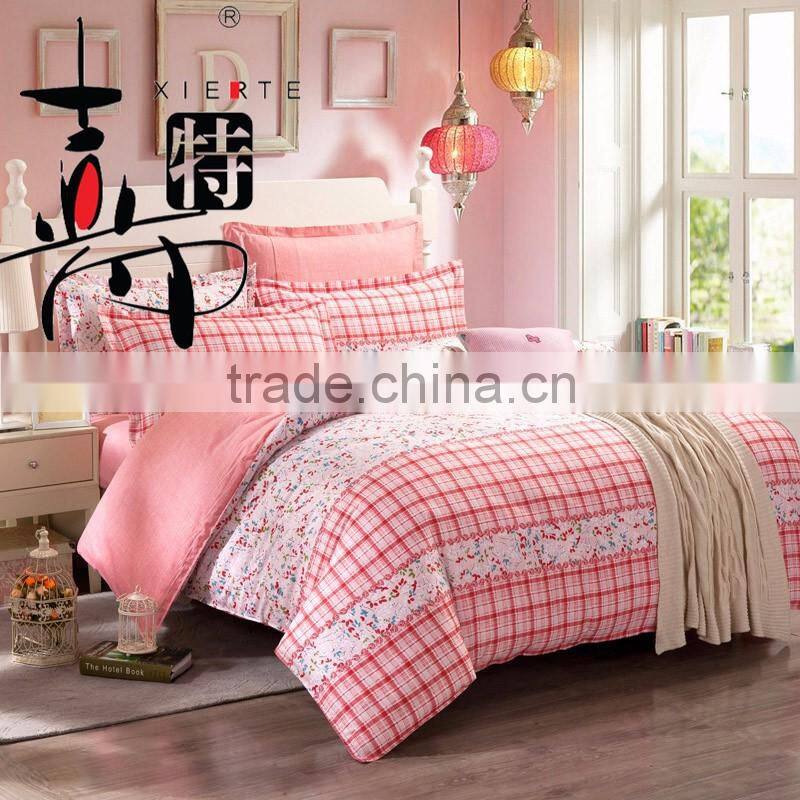 Bright color jacquard 100% cotton bedding set