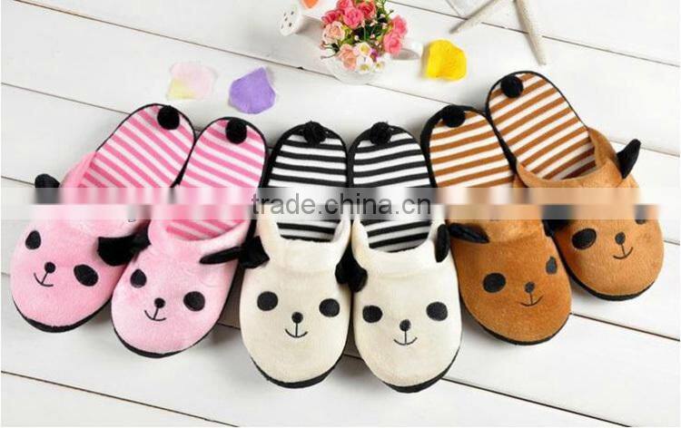 New lovely cute winter warm soft high quality oem hangzhou useful home indoor animal slippers