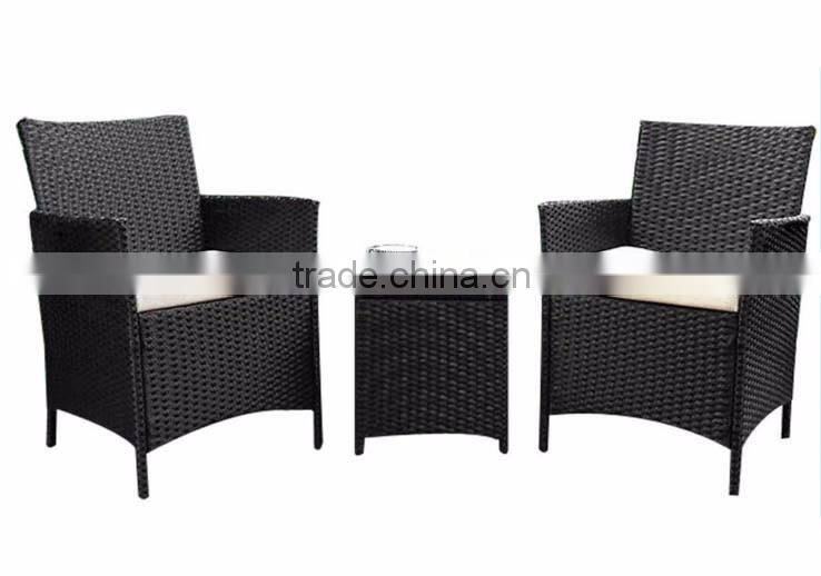 Modern Garden Furniture Wicker Rattan Picnic Patio Outdoor Dining Cafe Table And Chair Set