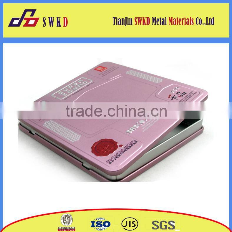 metal gift packaging box with colorful print design