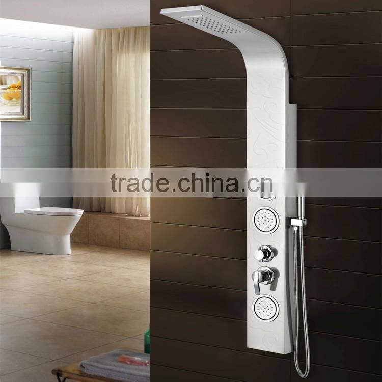 White Color Shower Panel and Shower Column Ceramic Cartridge Shower