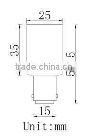 Transparent Cover 360 Beam Angle 2700K Warm White 24V SMD BAY15D LED