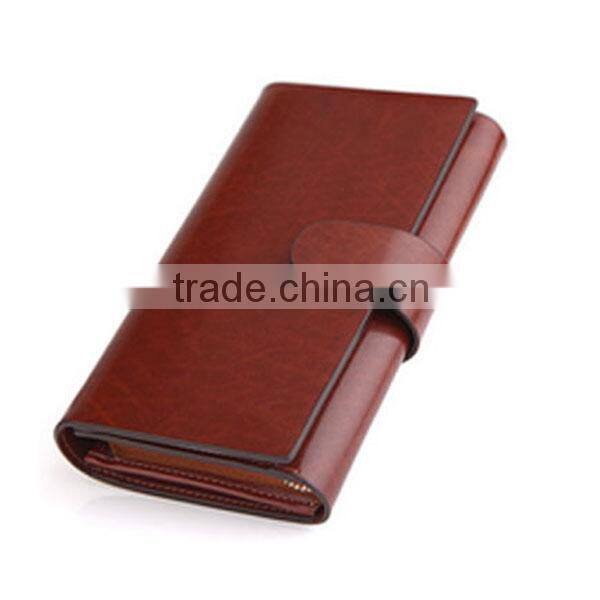 Newest men long hand bag leather purse men's leather wallet