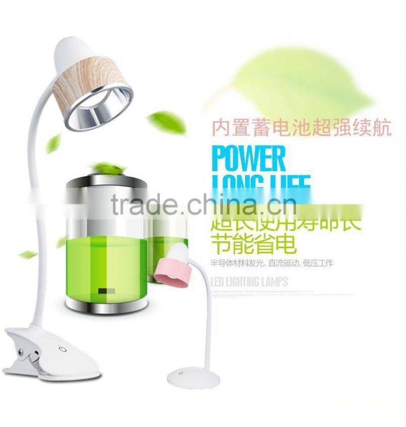 JK-860 Wholesale Hotel wooden clip Table Lights LED Desk Reaing Lamps for Bedroom