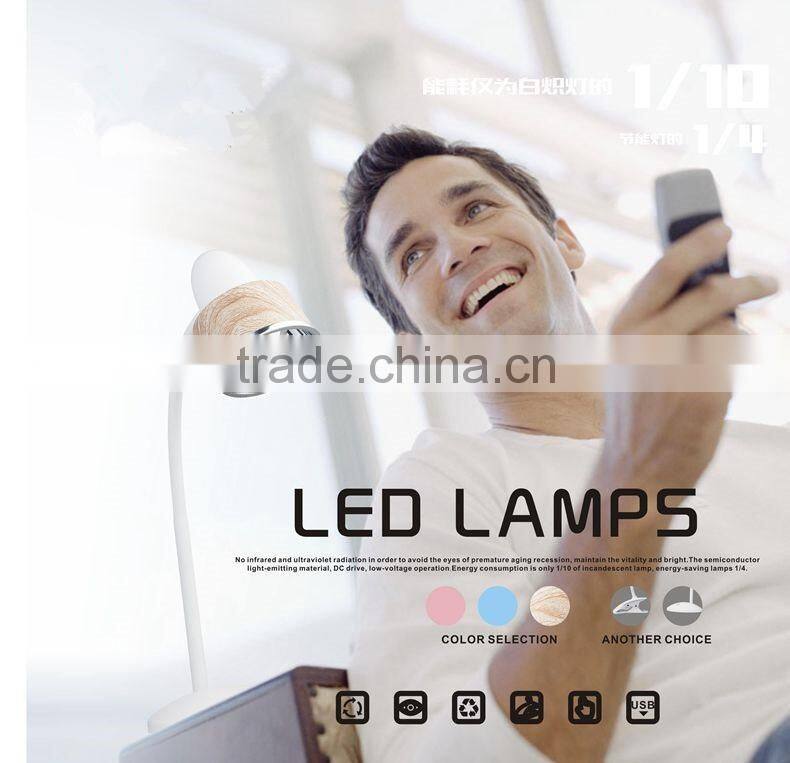 JK-860 Wholesale Hotel wooden clip Table Lights LED Desk Reaing Lamps for Bedroom