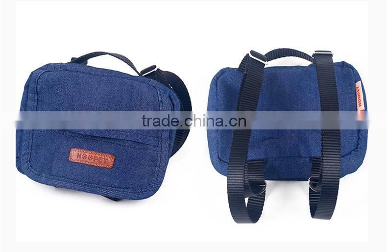 New Design Lovely Dog Denim Backpack, Outdoor Dog Carrier Bag