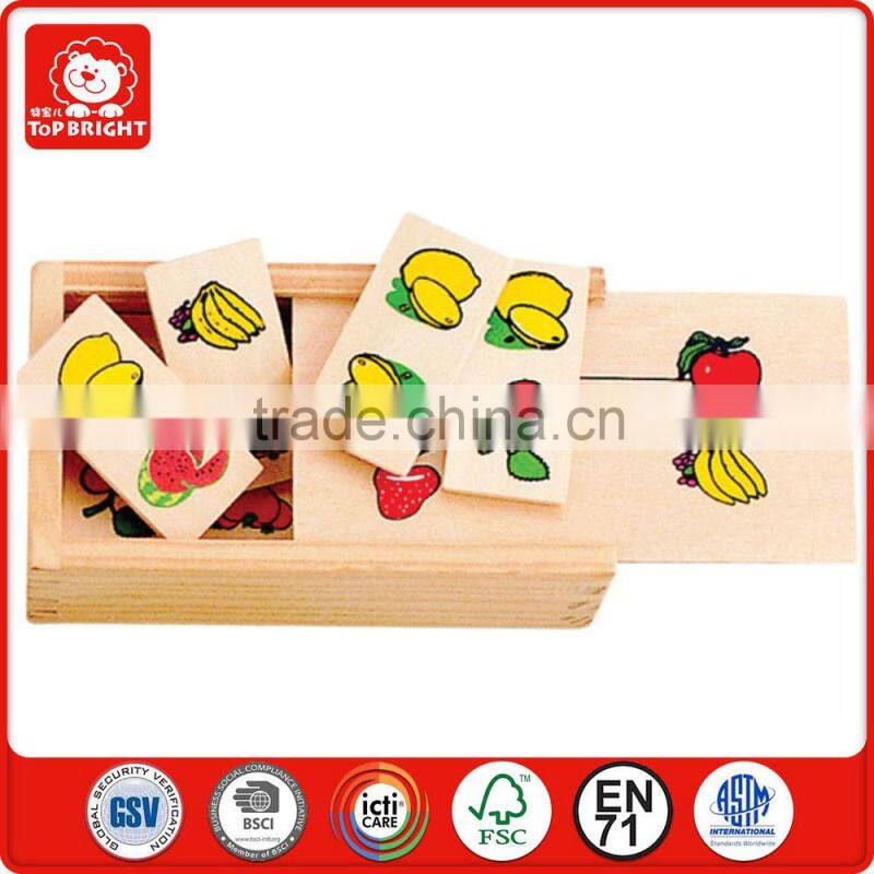 funny cheap christmas gift 28 pcs burr-free no objectional odor burlywood standard puzzle box wood domino wholesale