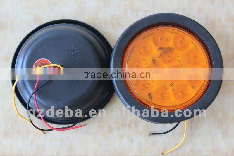 12/24V led 4" tow truck lights, round stop turn tail lamp