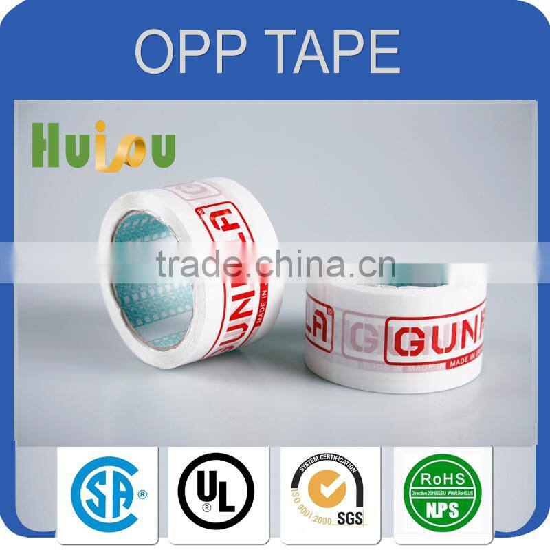 Bottom price manufacture transparent logo printed sellotape