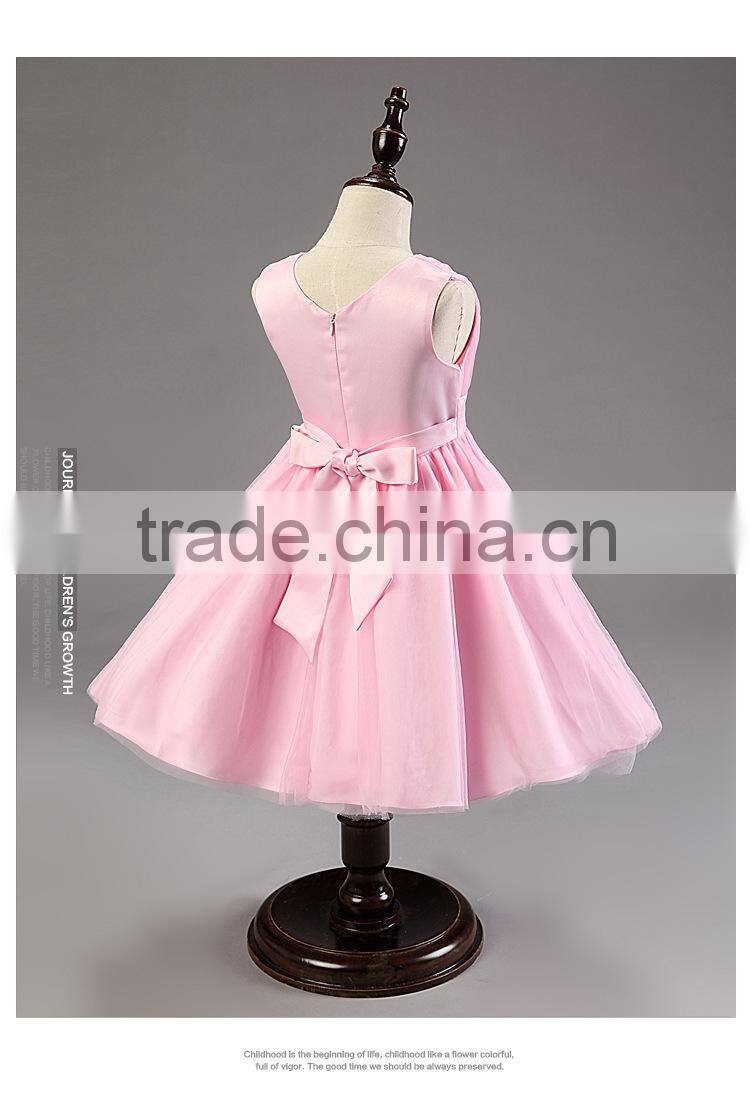 China party dress for 2-12 years old girls V neck lace evening dresses sleveeless dress girl best dress for farewell party