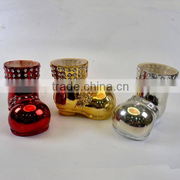 DIY cute ceramic bank white shoes