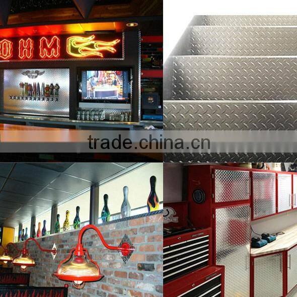 Low price of embossed 3003 H22 kindle aluminum sheet for bus floor/stairs