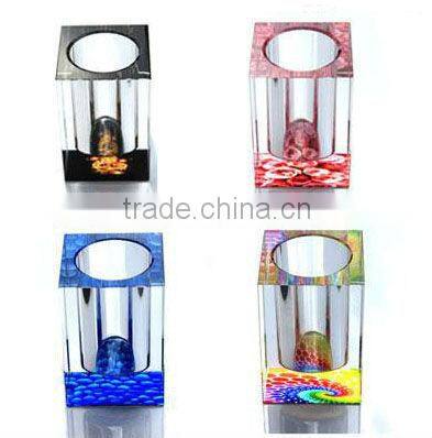 Office stationary crystal pen container