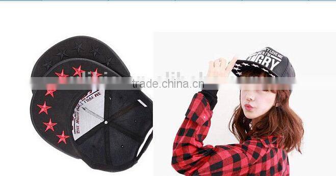 PU Embroidery Snapback Cap Hip-hop Hat Adjustable