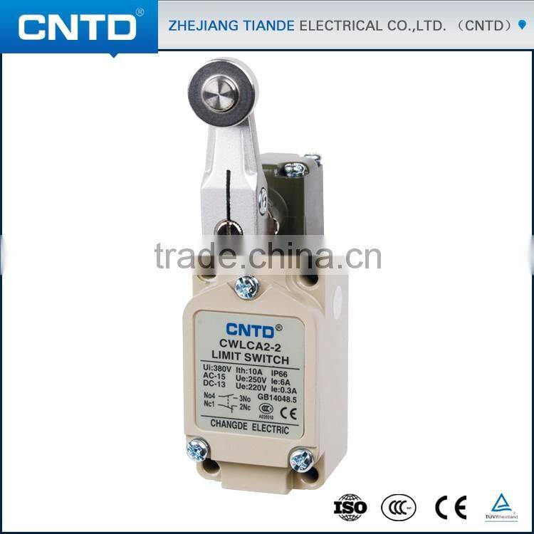 CNTD 2016 New Momentary Rotary Adjustable Roller Lever Arm Limit Switch 1NO 1NC CWLCA2-2