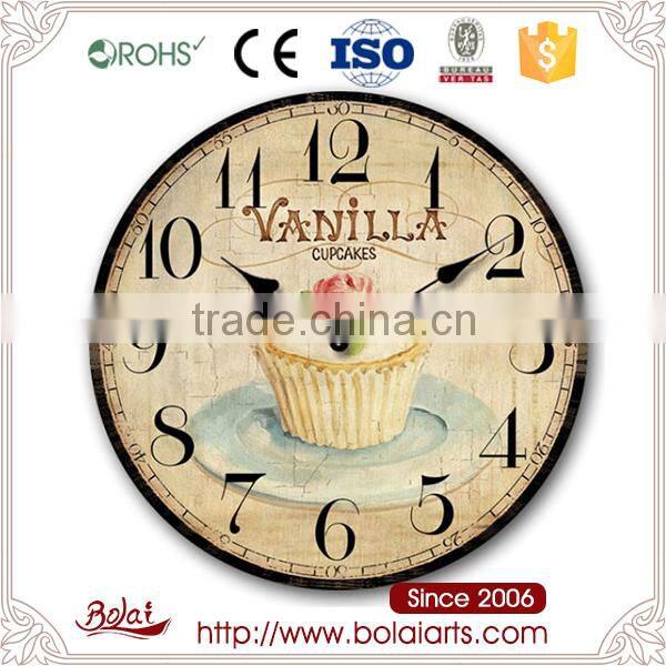 Delicious cupcake design gourmet temptations simple wall clock for tea time