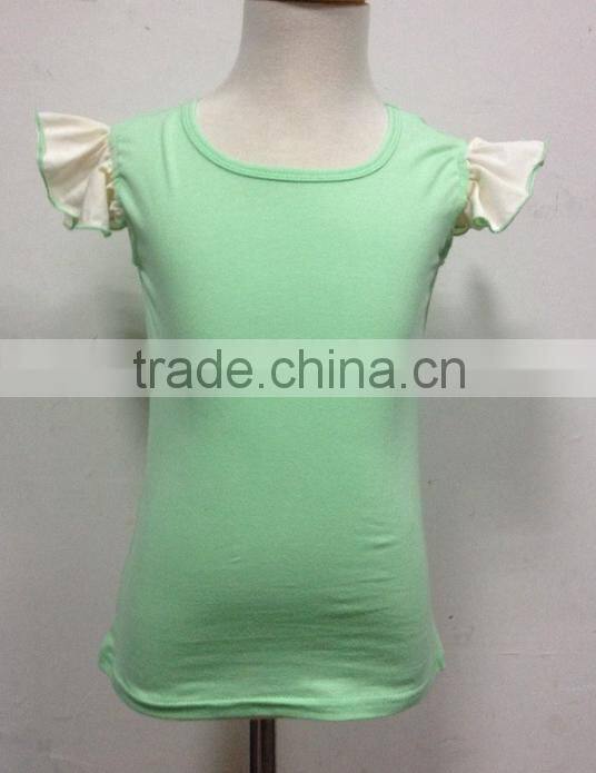 Digitally Printed round-neck baby girls Tee Shirts Customized children relgan tee shirt