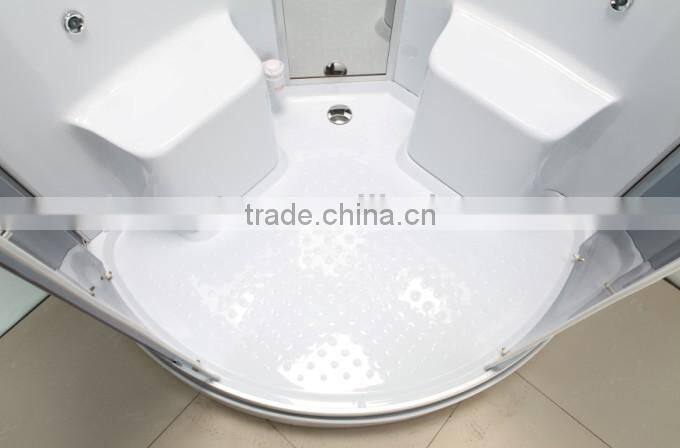 2014 Elegant ABS and 5MM Tempered Glass Shower Room with Hydro Massage Back Jets And Comfortable Seats for 2 Person JS-519