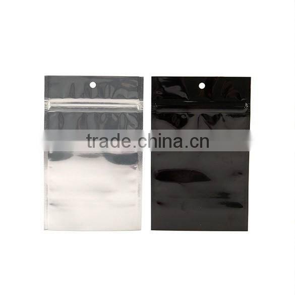 die cut handle gold plastic zipper bag for garment packing