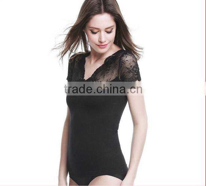 Lace Embroidery Tops Breast up TankTop Black Tops