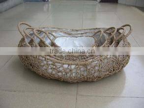 fashionable handwork colorful willow basket