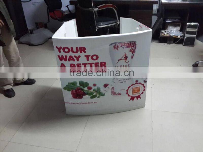EZ 2016 fashion new style fabric graphic economic and easy assemable PVC promotion table