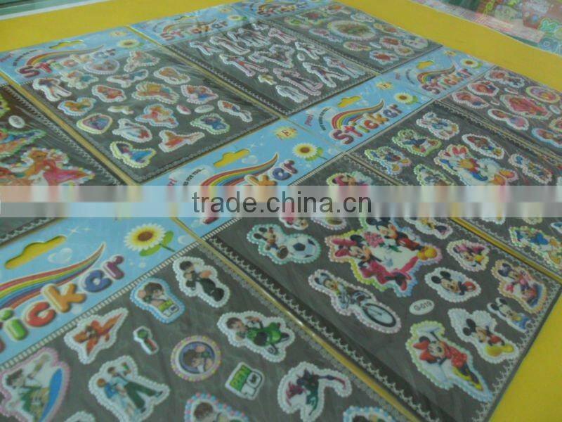 glitter pvc puffy beautiful foam sticker