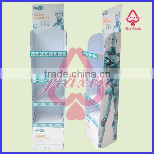 Custom four shelves Cardboard corrugated shipper display stand